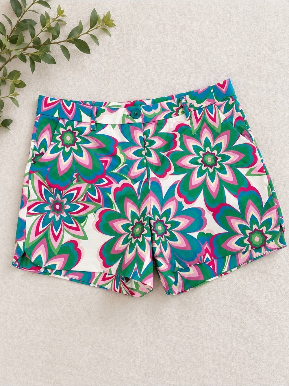 Jade Multicolor Floral Print Shorts Size 10